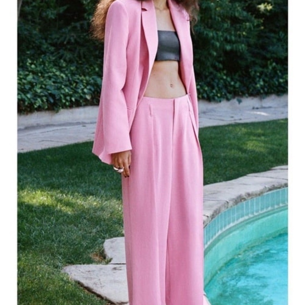 Zara Vibrant Pink Jacket With Pants - Picture 7 of 11